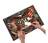 Puzzle 1776-2026 - Motif d'anniversaire américain difficile, jeu de pose éducatif, pour la maison, le salon, la chambre à coucher, le bureau, le 4 juillet, la journée commémorative, la journée des