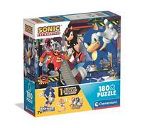 Clementoni Puzzle 180 pièces Super Color Sonic 29797 – dès 7 ans, autocollant inclus