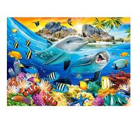 Puzzle 180 pièces : Dauphins sous les tropiques