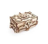 UGEARS Puzzle 3D Coffre - Boîte antique mécanique en bois, 100-200 pièces, compartiments secrets, 14+