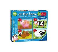 Ravensburger My First Puzzle - 4 Gros Puzzles pour Les Tout-Petits - Puzzles Robustes de 2 à 4 pièces pour Les Enfants de 18 Mois et Plus - Jouet d'apprentissage