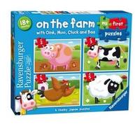 Ravensburger - My First Puzzles - 2, 3, 4 et 5 pièces - Animaux de la Ferme | Fille ou garçon dès 3 ans - Puzzle de qualité supérieure - Carton épais et résistant - 4 puzzles