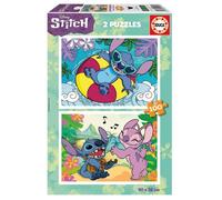 Educa Borrás – Ensemble 2 puzzles pour enfants Disney Stitch – 2x100 pièces 40x28 cm dès 6 ans