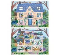 Puzzle 2 x 100 pièces : Interieur de Maison Educa G