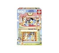 Puzzle 2 x 16p en bois La famille de Bluey