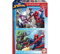 Educa Borras 2 Puzzles Of 48 Pieces Spider-man Multicolore