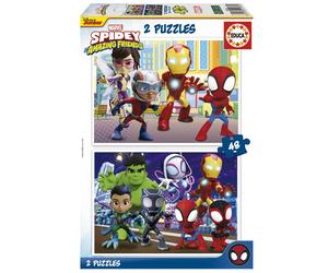 Puzzle 2 x 48 pcs - spidey et ses amis