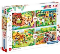 Puzzle 20, 20, 60 et 60 pièces Clementoni - La ferme (2x20, 2x60 pièces)