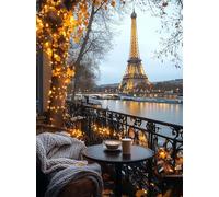Puzzle 200 pièces,35x25 cm Puzzles pour Adultes,Jeux éducatif Puzzles Classiques Défi Jouets Cadeaux pour Puzzle de Décoration Familiale - Paysage de la Tour Eiffel à Paris