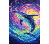 Puzzle 200 Pièces Adulte Baleine Abstraite - Puzzle Classique Grand Format 35x25 cm - Jeu de Patience et d'Adresse en Famille - Idée Cadeau et Magnifique Décoration Murale