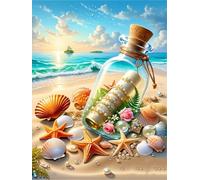 Puzzle 200 Pièces Adultes Bouteille Beach Drift 35x25cm 200 Pièces Puzzles pour Adultes Jeu éducatif défi Jouet, Puzzle Impossible pour Toute la Famille