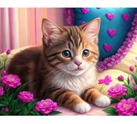 Puzzle 200 pièces Adultes, Chat Innocent Puzzle Classiques 200 pièces, 35x25cm Puzzles Impossible Difficile avec Poster, Magnifique Décoration Puzzle et Cadeaux Relaxant