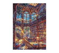 Puzzle 200 Pièces Adultes Château Bibliothèque 35x25 cm Jeu Éducatif Impossible Difficile comme Cadeau et Décoration Murale Puzzle Adulte 200 Pieces