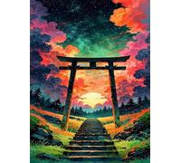 Puzzle 200 Pièces Adultes Jungle Coucher Soleil 35 x 25 cm Puzzles pour Adultes Activité Ludique et Créative Développe la Patience et la Dextérité Puzzle Adulte 200 Pièces