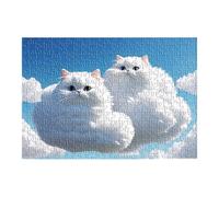 Puzzle 200 Pièces Adultes Mignon Chat Nuage 35x25 cm Jeu Éducatif Jeu de Création et Logique Concentration, Cadeau Garcon et Fille, Puzzle Adulte 200 Pièces