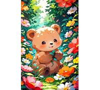 Puzzle 200 Pieces Adultes Ours Dessin Animé Fleur 35 x 25 cm Puzzle Adulte Jeu éducatif défi Jouet Puzzle Impossible 200 Pièces Puzzles