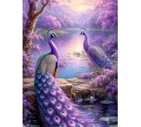 Puzzle 200 pièces Adultes, Paon Violet Puzzle Classiques 200 pièces, 35x25cm Puzzles Impossible Difficile avec Poster, Magnifique Décoration Puzzle et Cadeaux Relaxant