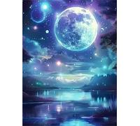 Puzzle 200 Pièces Adultes Rivière de Lune Fantastique 35x25cm 200 Pièces Puzzles pour Adultes Jeu éducatif défi Jouet, Puzzle Impossible pour Toute la Famille