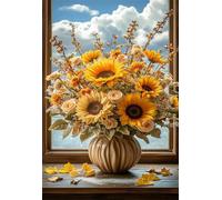 Puzzle 200 Pièces Adultes Tournesols, Défis Amusants Parfait pour la Détente Créativité, Puzzle 200 Pieces 35 x 25 cm