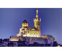 Puzzle 200 pièces Adultes Ville France Cathédrale Marseille Notre Dame 35x25CM
