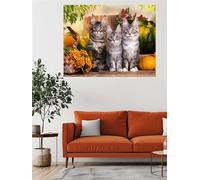 Puzzle 200 pièces Animaux de Compagnie félins Puzzles pour Adultes Jeux d'activités Familiales,Puzzle à Faire Soi-même pour Décoration Murale de la Maison