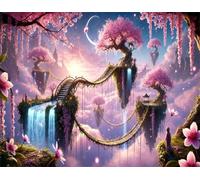 Puzzle 200 pièces Arbres de l'espace de rêve Puzzles pour Adultes Jeux d'activités Familiales,Puzzle à Faire Soi-même pour Décoration Murale de la Maison