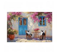 Puzzle 200 Pieces Chat Puzzle Fleur 200 Pièces Grand Adultes Difficile Jigsaw en Bois Avec Boîte Cadeau, DIY Challenge Impossible Créatif Jeu pour Adulte, Decoration Maison, Cadeau Femme 35x25cm D-250