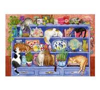 Ravensburger Puzzle adulte 200 pièces Chats, pièces plus épaisses et support inclus (12001367)