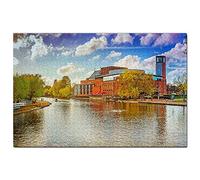 Puzzle 200 pièces du Théâtre Royal Shakespeare de Stratford-Upon-Avon, Royaume-Uni, Angleterre, Souvenir de Voyage, 35 x 25 cm