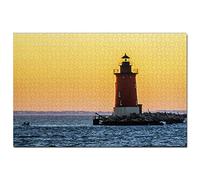 Puzzle 200 pièces, États-Unis, Amérique, Lewes, Cap Henlopen, Delaware, Jeu, œuvre d'art, Souvenir de Voyage, 35 x 25 cm