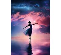 Puzzle 200 Pièces Jeux éducatif Défi Jouets Fille Dansant sous Un Ciel étoilé Puzzles Classiques Puzzle DIY Cadeaux de l'art de la Décoration Moderne