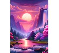 Puzzle 200 pièces Jeux éducatif Défi Jouets Paysage de Montagne avec Cascade Puzzles Classiques Puzzle DIY Cadeaux de l'art de la Décoration Moderne