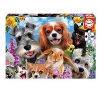 Puzzle - 200 pièces - Le selfie des animaux - Chien - Chat - Dès 6 ans - Educa G