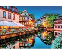 Puzzle 200 pièces Maisons de Ville Rivière Puzzles pour Adultes Jeux d'activités Familiales,Puzzle à Faire Soi-même pour Décoration Murale de la Maison