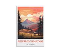 Puzzle 200 pièces Montagnes Bitterroot, Montana - Puzzle en Papier recyclé - 200 pièces - Jeu Familial Amusant et Stimulant - Idée 35 x 25 cm