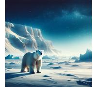 Puzzle 200 pièces,Ours des Glaciers Puzzles pour Adultes,Jeux éducatifs,Puzzles Artistiques à Faire Soi-Même idéal pour la Décoration Intérieure et Les Cadeaux