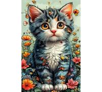 Puzzle 200 Pièces pour Adultes Animaux Chatons Fleurs 35 x 25 cm Puzzles Classiques Jeux éducatif Défi Jouets Puzzle Difficile et Stimulant - Parfait pour Les Amateurs de Puzzles200