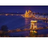 Puzzle 200 pièces pour Adultes Belle Vue sur Le Pont des chaînes et Le Parlement à Budapest 35x25CM