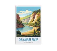 Puzzle 200 pièces pour Adultes, Puzzle en Papier 200 pièces représentant Le fleuve Delaware en Pennsylvanie, Jeu de décompression pour Adultes, 35 x 25 cm