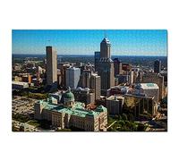 Puzzle 200 pièces représentant la Ville d'Indianapolis, Indiana, États-Unis, Amérique, Jeu vidéo, Souvenir de Voyage, 35 x 25 cm
