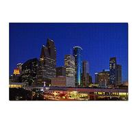 Puzzle 200 pièces, Skyline de Houston, États-Unis, Amérique, Jeu, œuvre d'art, Souvenir de Voyage, 35 x 25 cm