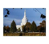 Puzzle 200 pièces Temple Idaho Falls Idaho, États-Unis, Amérique, Jeu, œuvre d'art, Souvenir de Voyage, 35 x 25 cm