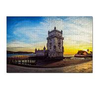 Puzzle 200 pièces Tour de Belém Lisbonne Portugal Jeu d'art Souvenir de Voyage 35 x 25 cm