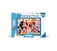 Puzzle 200 pièces XXL Mickey et Minnie pour enfants à partir de 8 ans