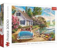 Trefl Puzzle 2000 pièces Port de Vacances (27124) – Chiens, Voilier, Été – Adultes & enfants 12+