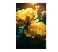 Puzzle 2000 Pièces Adulte, Fleur de Pivoine Jaune 100 x 70 cm Jeu Classique Puzzles pour Adultes Jouet Éducatif, Puzzle pour Adulte 2000 Pieces, Jeu Difficile pour Les activités