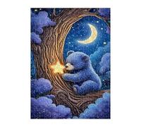 Puzzle 2000 Pièces Adultes Arbre Lune Ours 100x70 cm Jeu Éducatif Jeu de Création et Logique Concentration, Cadeau Garcon et Fille, Puzzle Adulte 2000 Pièces