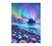 Puzzle 2000 Pièces Adultes Aurore Vagues 100x70 cm Jeu Éducatif Jeu de Création et Logique Concentration, Cadeau Garcon et Fille, Puzzle Adulte 2000 Pièces