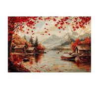 Puzzle 2000 Pièces Adultes Automne, Puzzle Cabine Pieces, Puzzles Impossible avec Une Boîte d'emballage Exquise, Puzzles en Bois Classiques Jeux Educatifs pour Cadeau Femme, Decoration Maison -2034