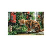 Puzzle 2000 Pieces Adultes Chat Puzzle 2000 Pieces Bois Japon, Puzzles Classiques Jeux Réflexion pour Toute la Famille Réunie, Puzzles Adulte pour Printemps Decoration Murale 70 x 100Cm LZPT-02889